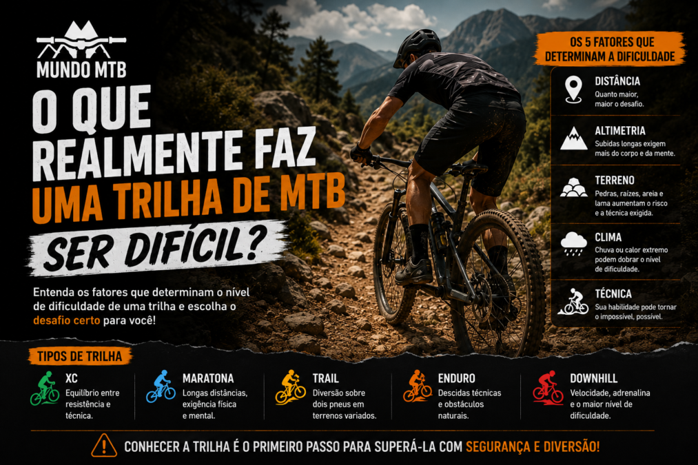 O que realmente faz uma trilha de MTB ser difícil?